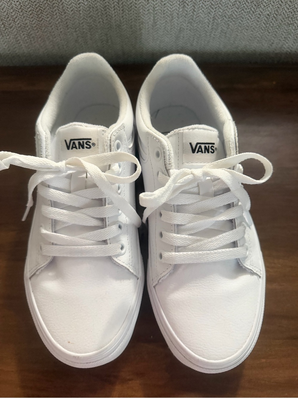 Vans White Low-Top Canvas Sneakers